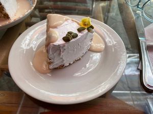 Carrot cake  at Parada Vegana in Cusco