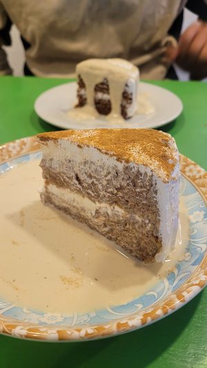3 Leche Cake at Parada Vegana in Cusco