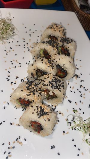 Great sushi  at Parada Vegana in Cusco