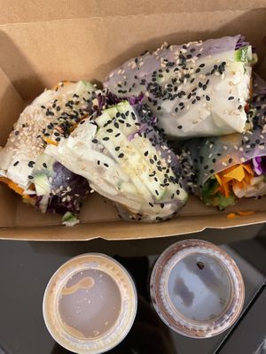  Veggie rolls to go  at Parada Vegana in Cusco