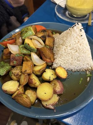 Peruvian seitan dish   at Parada Vegana in Cusco