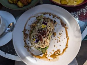 Avocado toast at Parada Vegana in Cusco