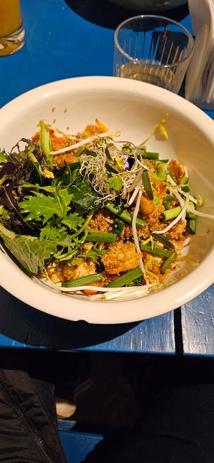 Quinoa chaufa at Parada Vegana in Cusco