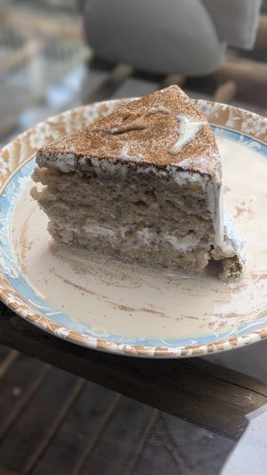 Cake Tres Leches (10PEN) at Parada Vegana in Cusco