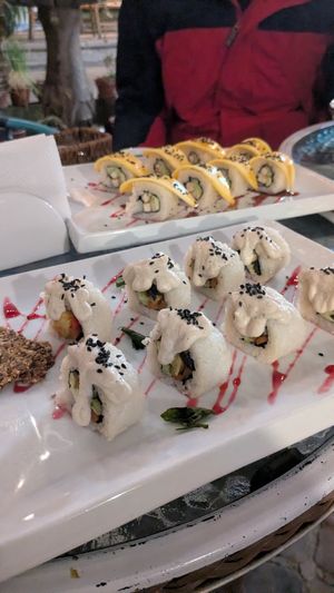Both the maki rolls! at Parada Vegana in Cusco