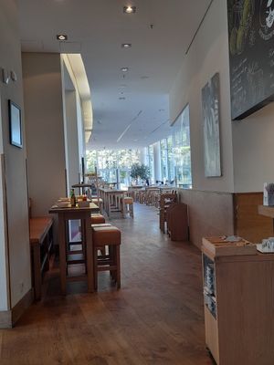 Seating area at Vapiano in Freiburg