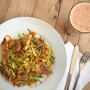 Zoodles at Teapot Cafe in Taghazout