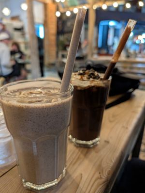 soy based milkshakes at Teapot Cafe in Taghazout