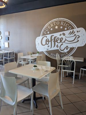 Beautiful rather boho chic type of ambiance  #Veganuary at Coffee & Co in Manati