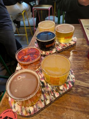Beer flight at Bundobust - Oxford St in Manchester