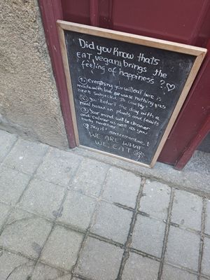 Lovely message at Comércio Café Coworking in Porto