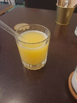 Apple juice at Comércio Café Coworking in Porto