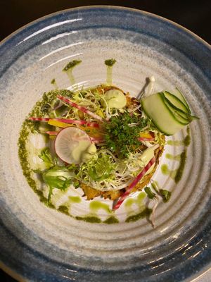 The potato and broccoli frittata  at Grøn'46 in Aarhus