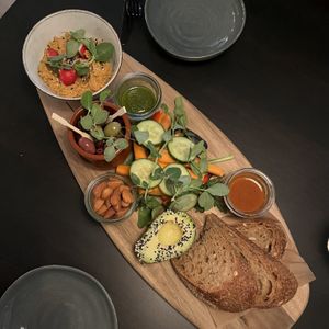 Platter of starters  at Grøn'46 in Aarhus