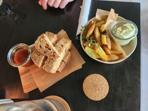 That red sauce is apparently pesto? But tastes divine at Grøn'46 in Aarhus