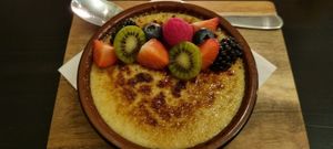 Crème brulee at Grøn'46 in Aarhus