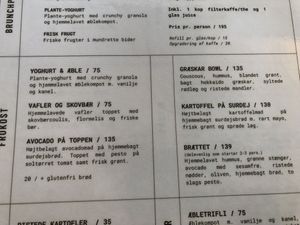 Menu pt 2  at Grøn'46 in Aarhus