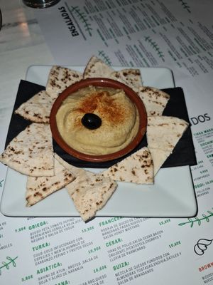 Hummus at Lechuga Salad & Tapas in Malaga