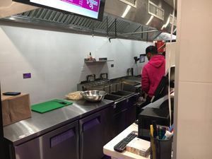 Kitchen area at Vegan On The Fly in New York City
