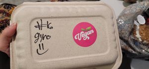 The packaging at Vegan On The Fly in New York City