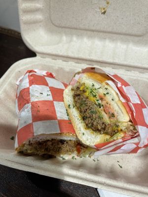 Impossible chopped cheese at Vegan On The Fly in New York City