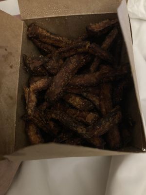 Sweet potato fries   at Vegan On The Fly in New York City