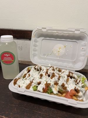Loaded Fried with seitan   at Vegan On The Fly in New York City