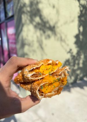 Chopped Cheese Empanada at Vegan On The Fly in New York City