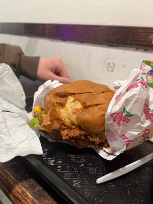 On The Fly Burger  at Vegan On The Fly in New York City