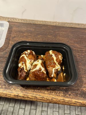 Drumstick (Nashville hot sauce )  at Vegan On The Fly in New York City