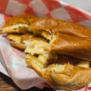 Regular chick'n sandwich at Vegan On The Fly in New York City