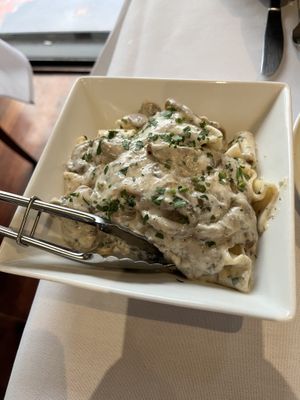 The most unbelievable creamy mushroom pasta  at Funghi E Tartufo in Melbourne