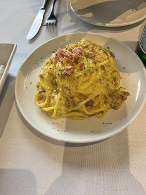 Carbonara 😍 at Funghi E Tartufo in Melbourne