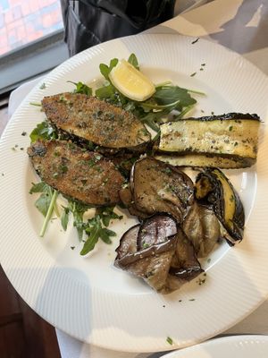 Vegan swordfish!!! at Funghi E Tartufo in Melbourne