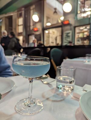 Aviation cocktail at Funghi E Tartufo in Melbourne