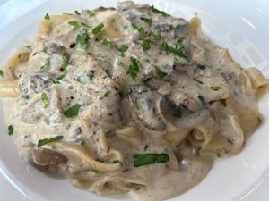 Pappardelle with mushroom and porcini #Veganuary at Funghi E Tartufo in Melbourne