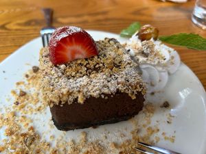 Chocolate cheesecake  #Veganuary at Funghi E Tartufo in Melbourne