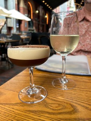 Espresso martini and sav Blanc #Veganuary at Funghi E Tartufo in Melbourne