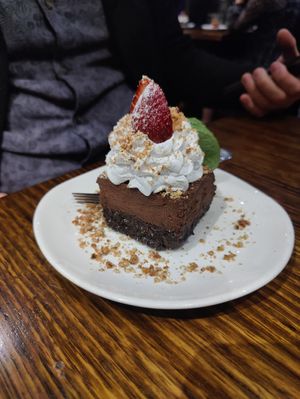 Chocolate cheesecake👌 at Funghi E Tartufo in Melbourne