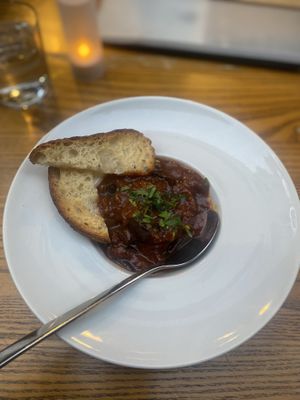 Pane e caponata - delicious!  at Funghi E Tartufo in Melbourne
