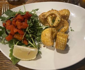  Vegan calamari (almost couldn't believe this wasn't really calamari)  at Funghi E Tartufo in Melbourne