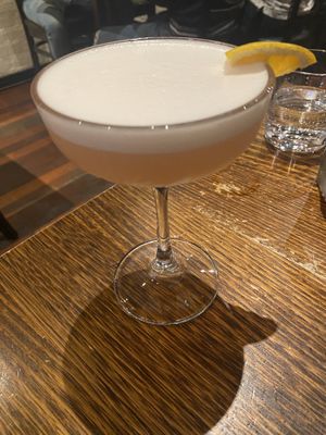 Vegan whiskey sour  at Funghi E Tartufo in Melbourne