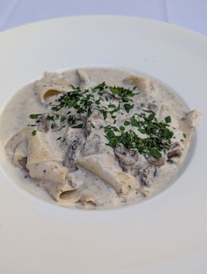 Mushroom Pasta at Funghi E Tartufo in Melbourne