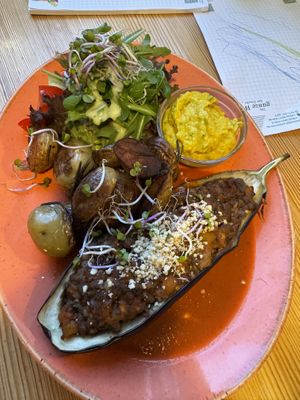 Stuffed egg plant    at Haus Linden Hotel Restaurant in Prerow