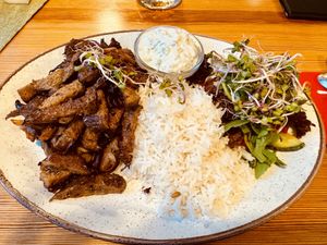 Super tasty seitan gyros   at Haus Linden Hotel Restaurant in Prerow