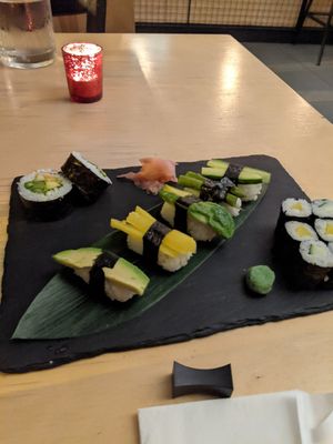 Vegan platter for one at Pickled Ginger in Glasgow