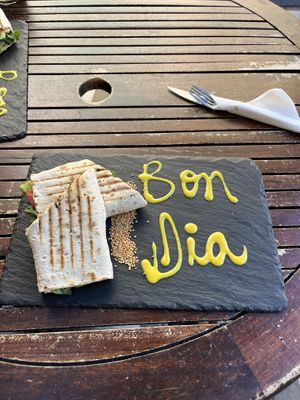 El vegetal wrap   at Green Kiss in Barcelona