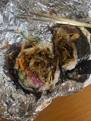 Tofu kimbap (4500 KRW)  at Gimmyeonjang in Busan