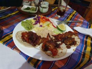 Vegan Tempeh Tacos at Las Chinitas in Panajachel