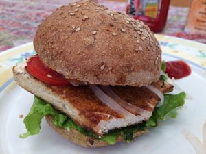 Vegan Hamburgers and Vegan pizza is the best call for lunch or dinner, between $4 to $8 price. Also the breakfast with tofu is awesome. at Las Chinitas in Panajachel